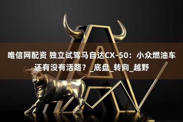 唯信网配资 独立试驾马自达CX-50：小众燃油车还有没有活路？_底盘_转向_越野